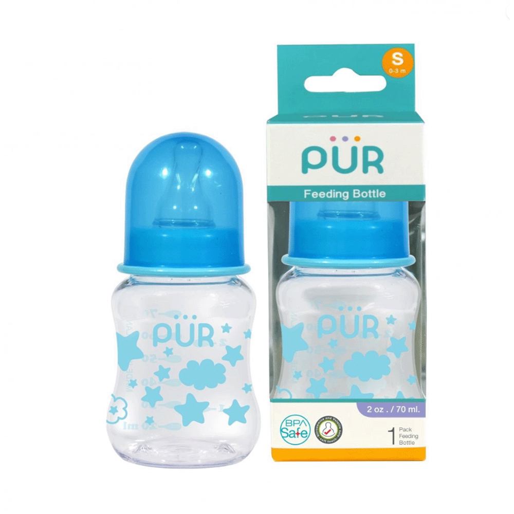 بيور رضاعة لون أزرق بلاستيكية - 70 مل