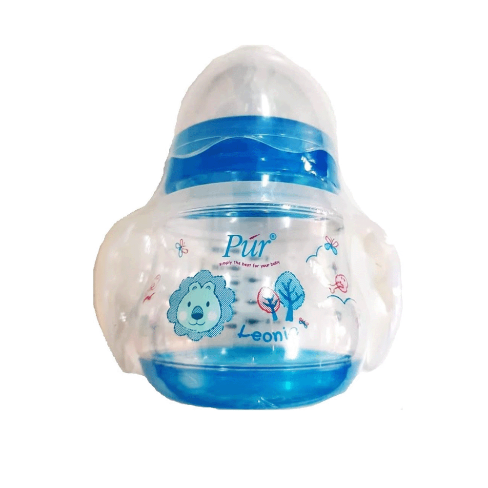 بيور رضاعة زرقاء بلاستيكية برقبه واسعة - 150 مل