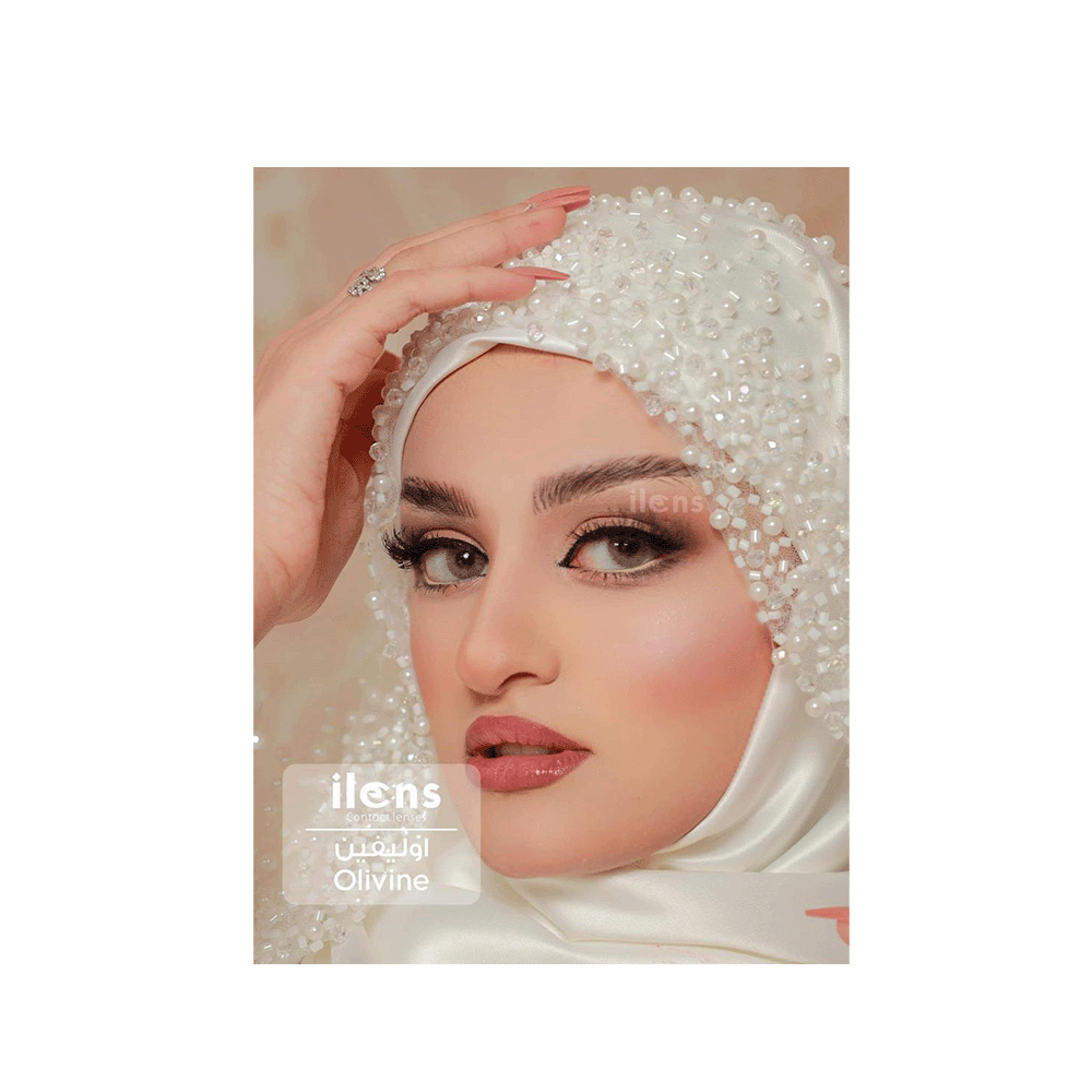 أي لنس عدسات لاصقة أوليفين قطر 14.5 مم بدون تحديد خارجي - أخضرعسلي