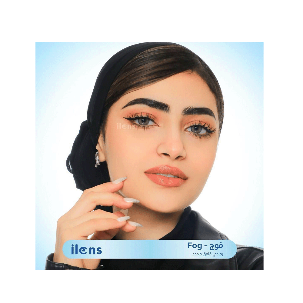 أي لنس عدسات لاصقة فوج قطر 14.5 مم بدون تحديد خارجي - رمادي فاتح