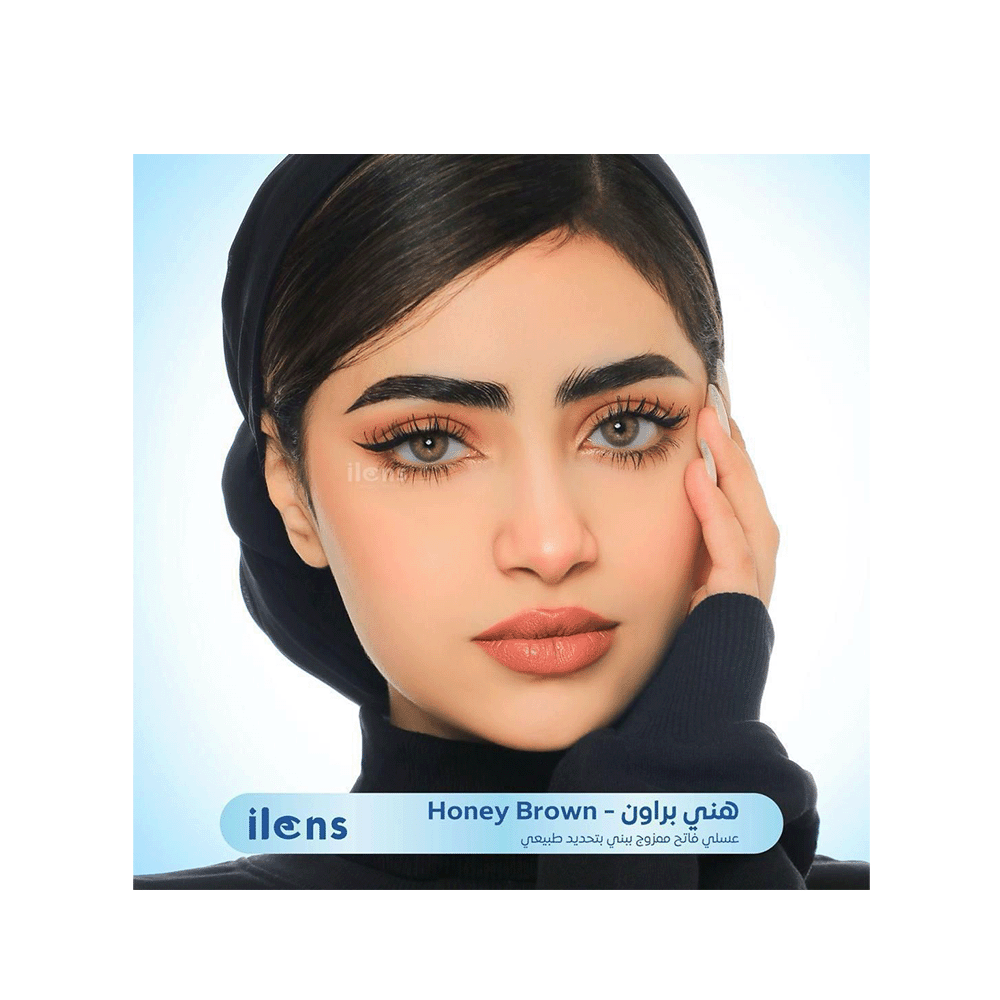 أي لنس عدسات لاصقة هني براون قطر 14.5 مم بدون تحديد خارجي - عسلي