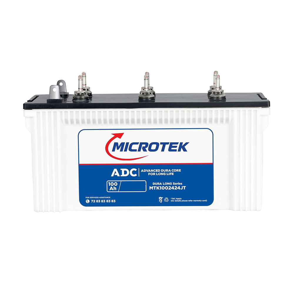ميكروتيك بطارية اسيد بسعة 100 أمبير C10 موديل MTK1002424JTT - أبيض