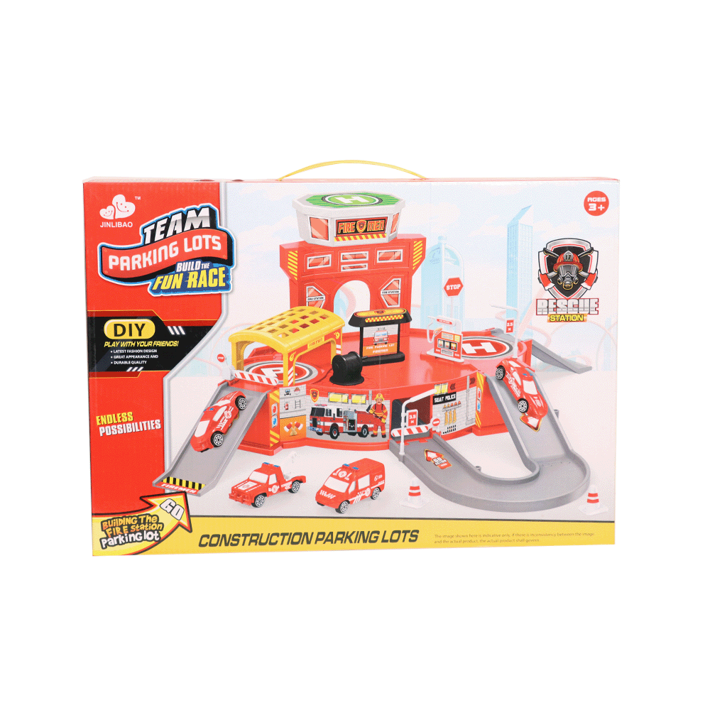 مضمار سباق ومواقف سيارات - 50 قطعة