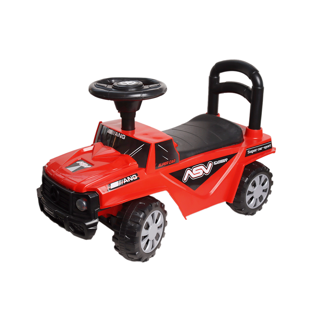 سيارة دفع للأطفال بعبارة Super Car موديل 9602 - احمر
