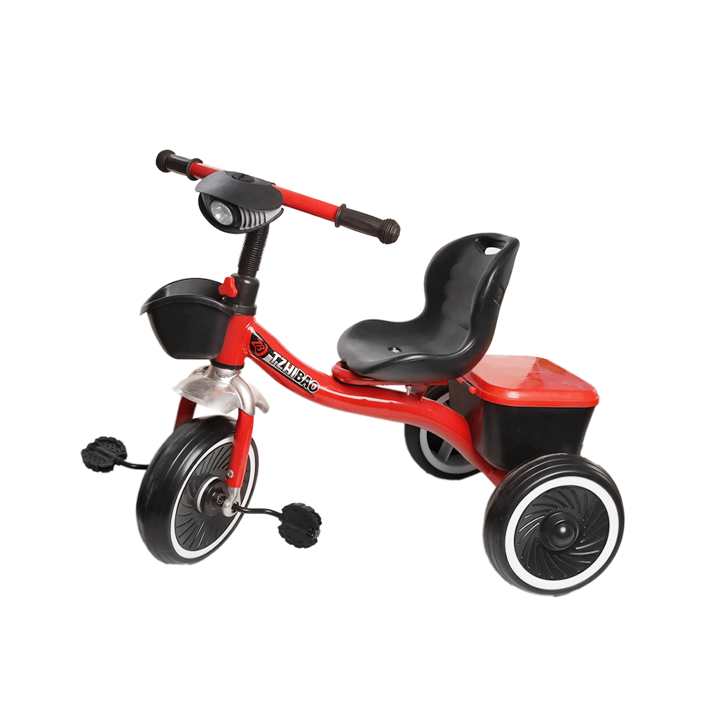 دراجة هوائية للأطفال ثلاثي العجلات بسلة خلفية موديل 001 – أحمر