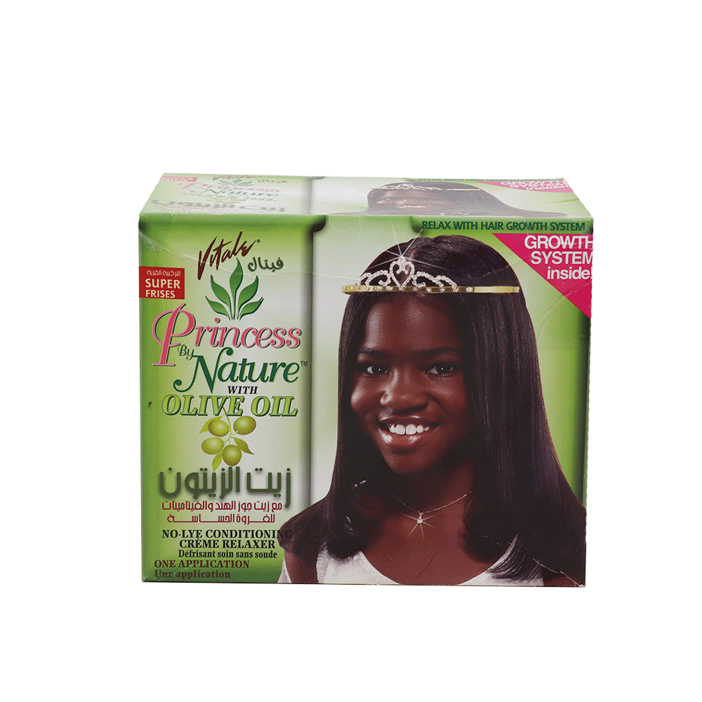 فيتال برينسيس باي ناتشور كريم فرد الشعر بزيت الزيتون مع زيت جوز الهند والفيتامينات - للشعر الخشن جداً