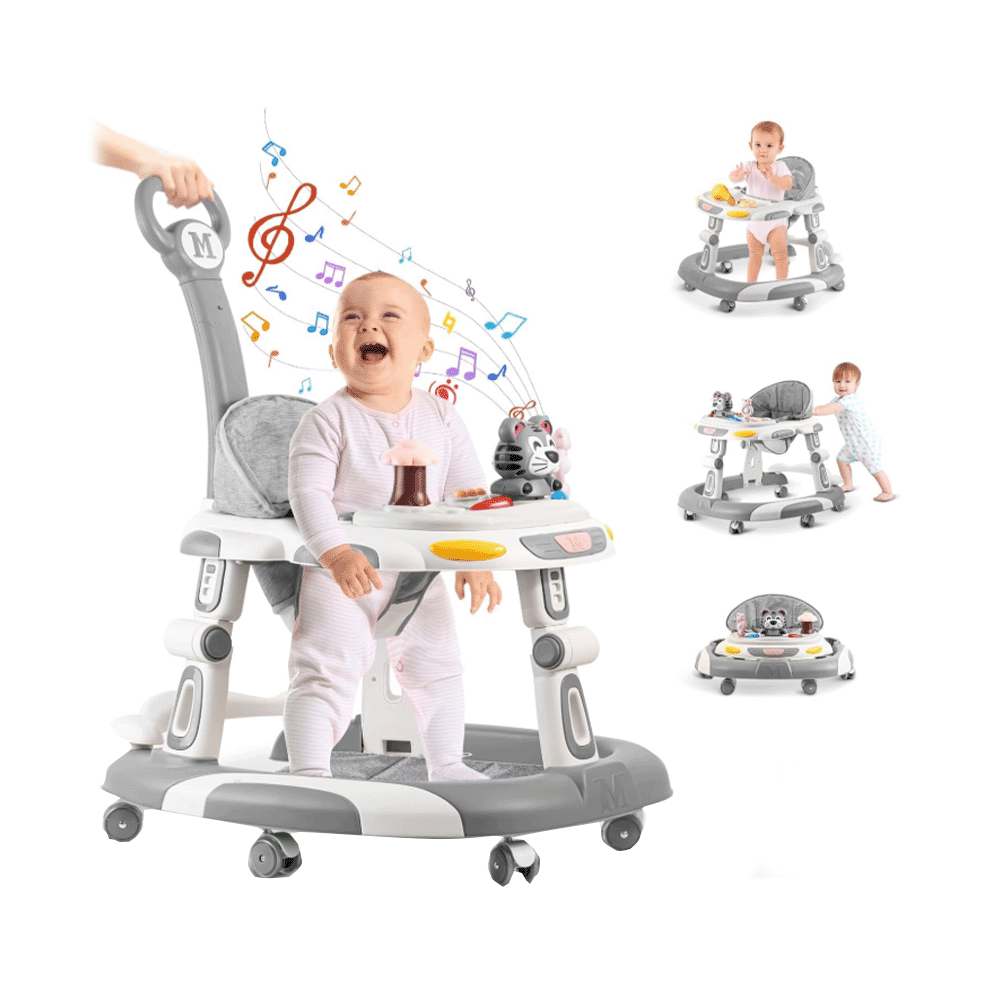 ماتيلا كات مشاية أطفال 5 في 1 قابلة للتعديل مع عجلات - رمادي