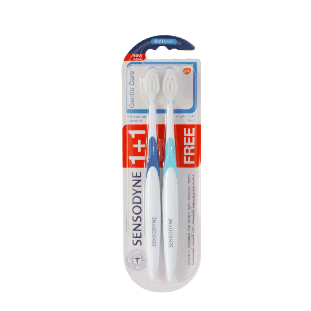 سنسوداين فرشاة أسنان حماية وترميم ناعمة عبوة مزدوجة - 2×1