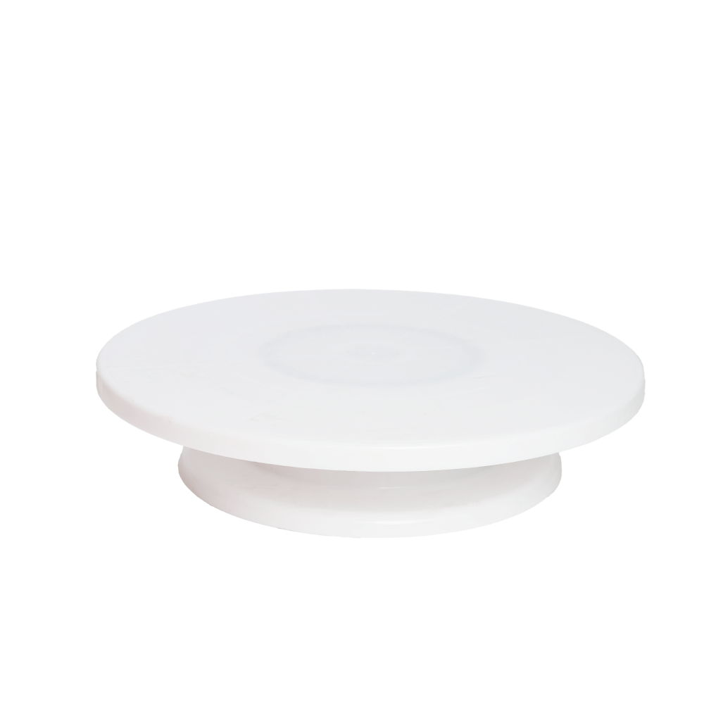 جلاس كيك دوار لون أبيض بقطر - 32 سم