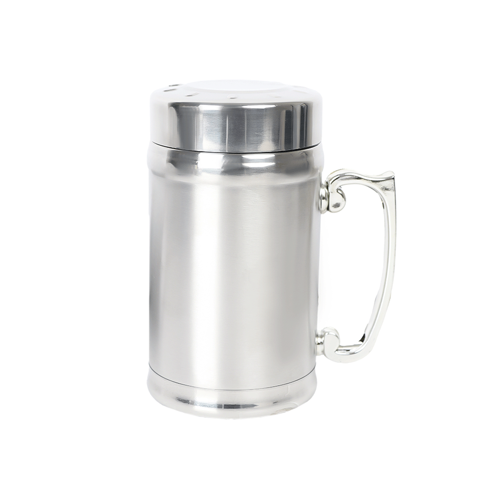 حافظ مشروبات ساخنة استيل لون فضي - 420 مل