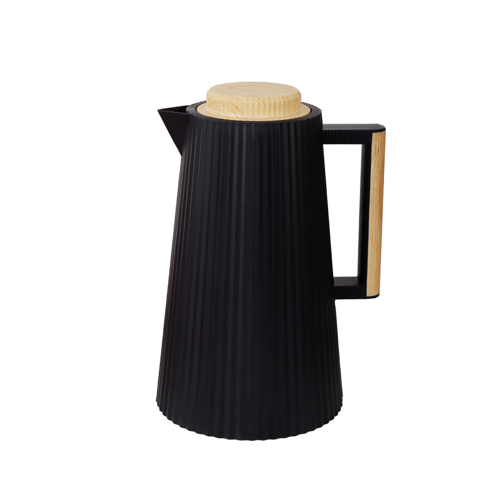 ثلاجة شاي بلاستيكية بمقبض خشبي سعة 1 لتر - موديل 10127