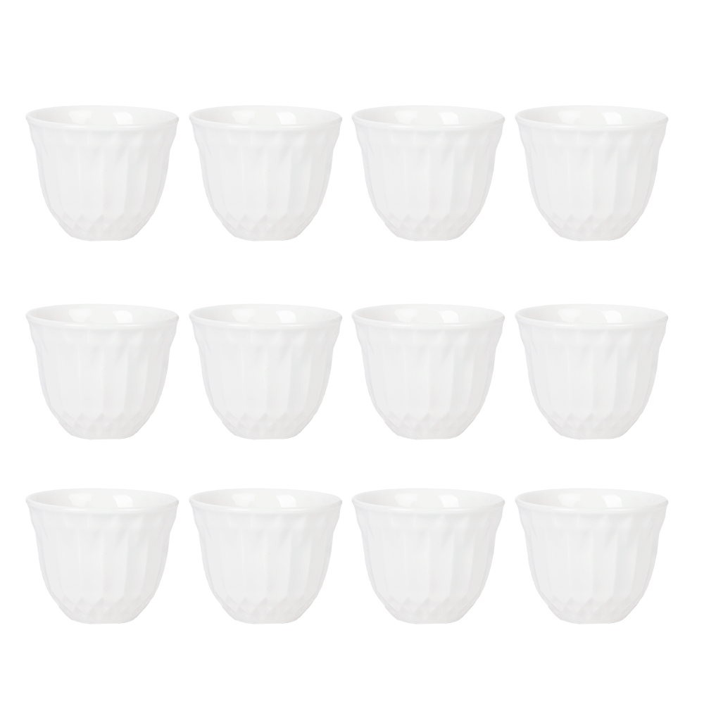 طقم فناجين قهوة زجاجية بعدد 12 فنجان - موديل ZD8687-1