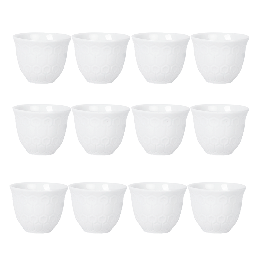 طقم فناجين قهوة زجاجية بعدد 12 فنجان - موديل ZD1557-1