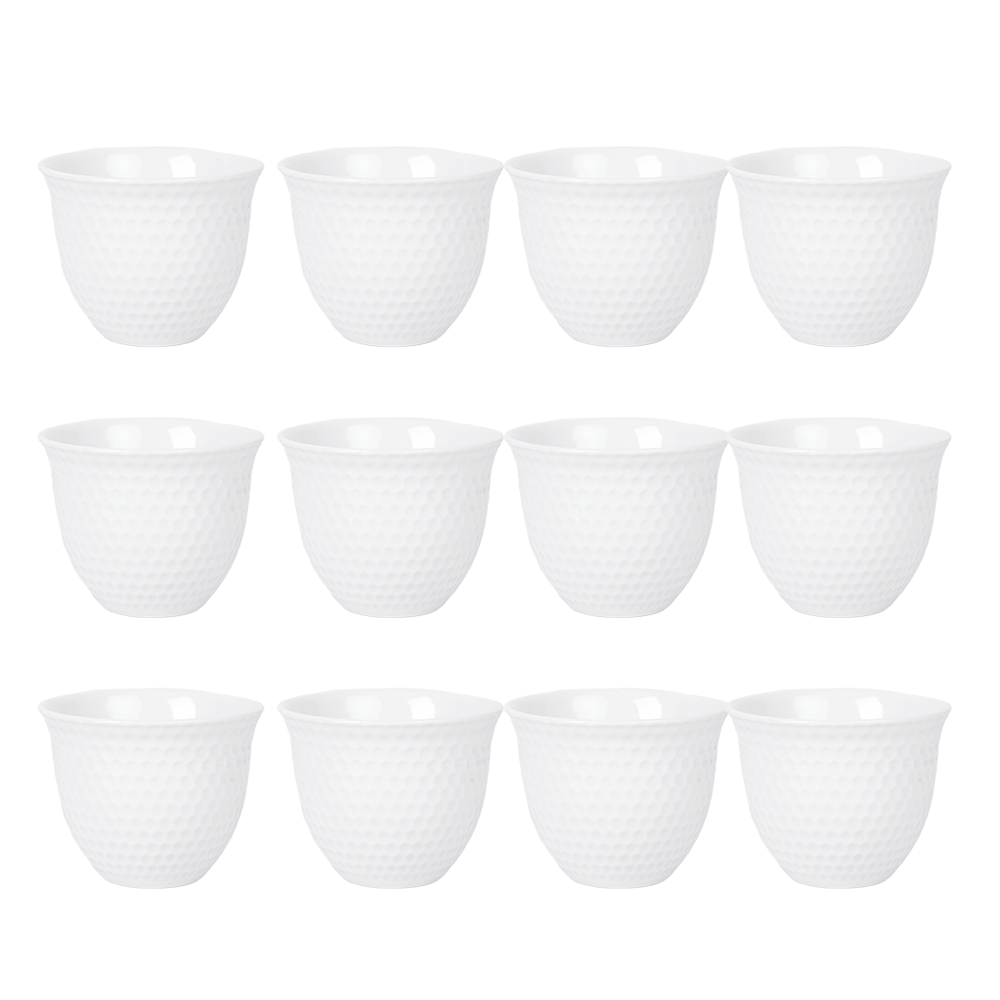 طقم فناجين قهوة زجاجية بعدد 12 فنجان - موديل ZD1558-1