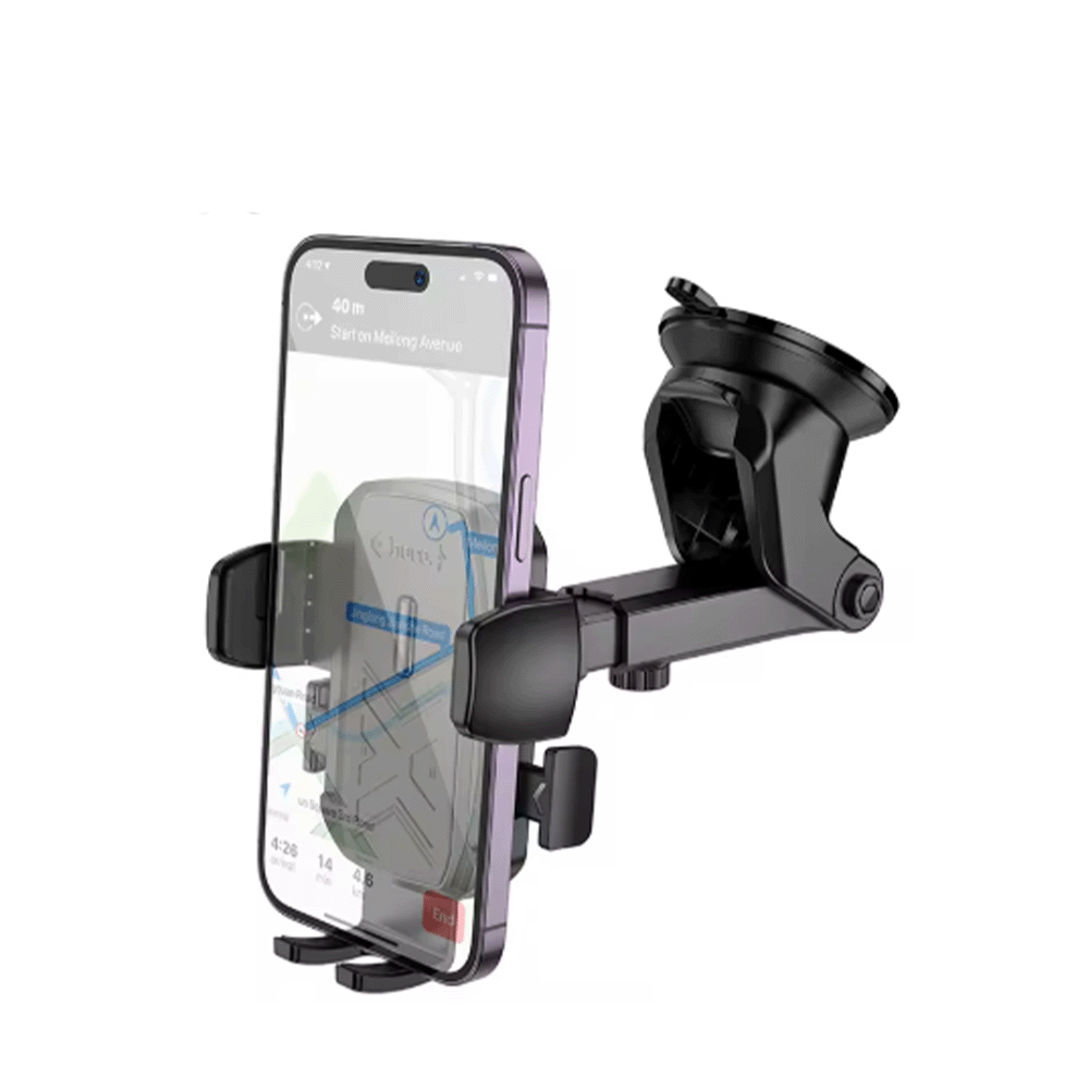 هوكو حامل هاتف للسيارة بتقنية التثبيت بالدفع موديل H65 - أسود