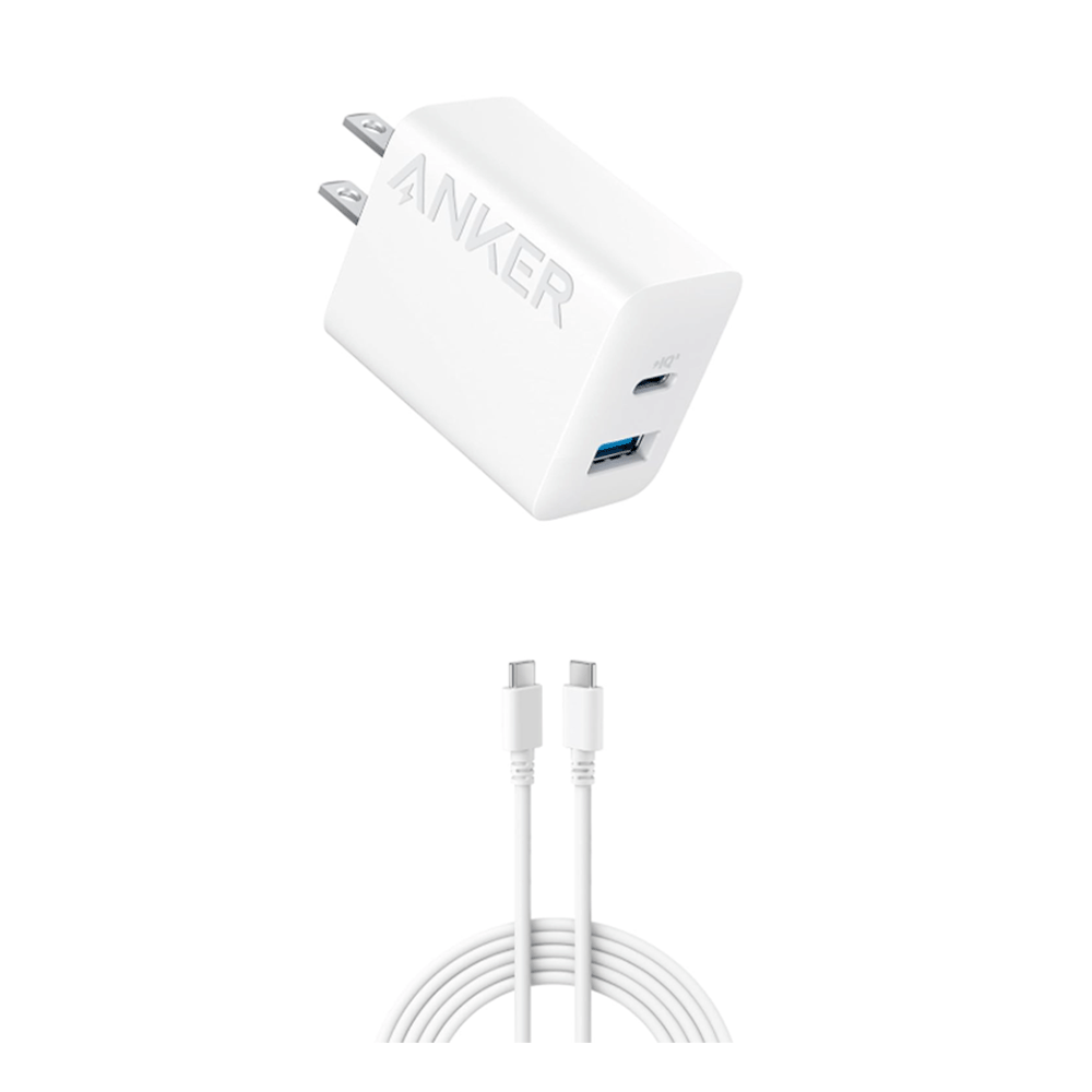 انكر شاحن بتوصيله تايبسي تايبسي بقوه 20w - ابيض