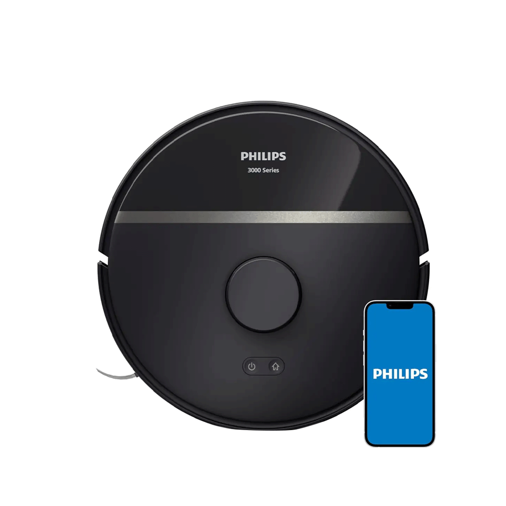 فيليبس مكنسة وممسحة روبوت موديل XU3000 01 - أسود