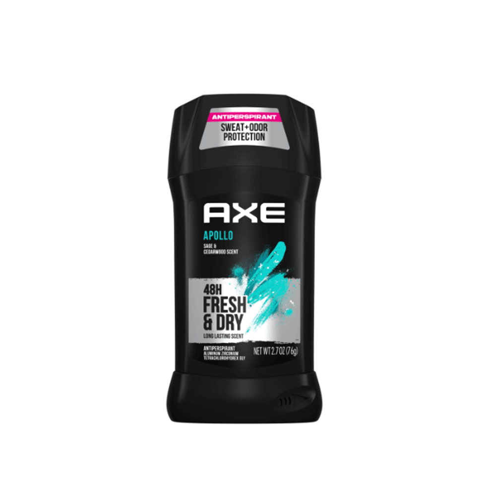 اكس مزیل عرق أبولو شمعي برائحة المريمية وخشب الأرز للرجال - 76 جم