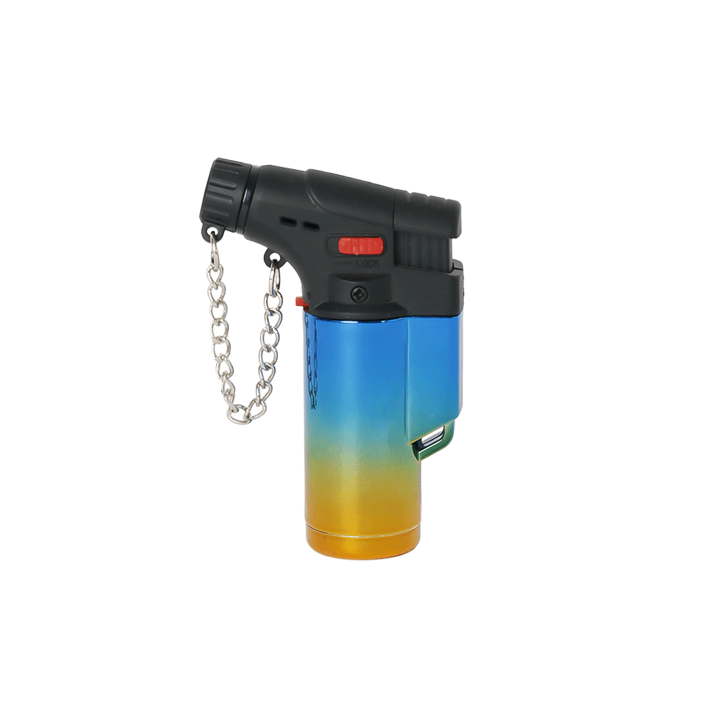 فينيكس ولاعة غاز توربو مع سلسلة للتعليق-blue