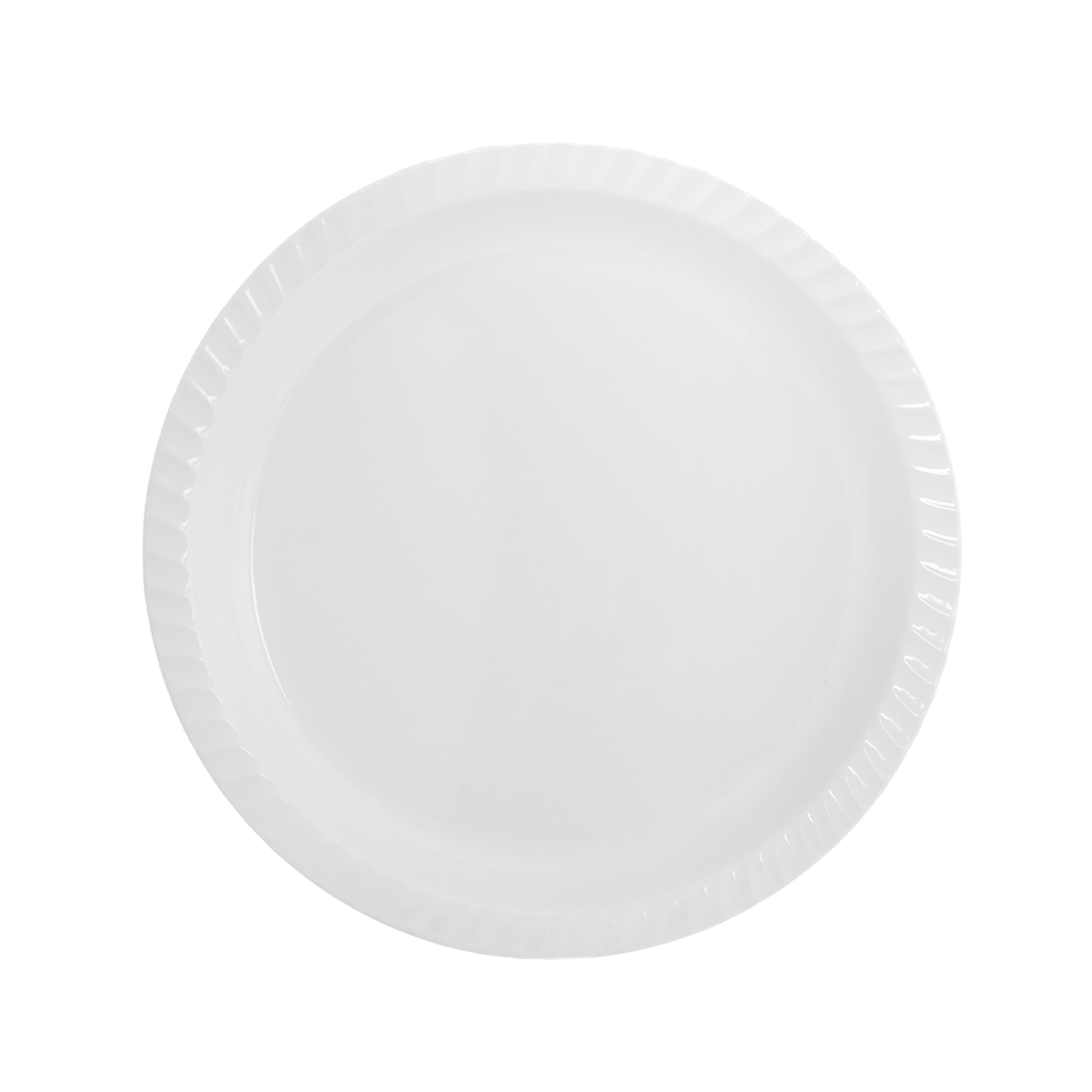 الدار صحن ميلامين دائري مقاس 30 سم موديل NO-535-30 - أبيض