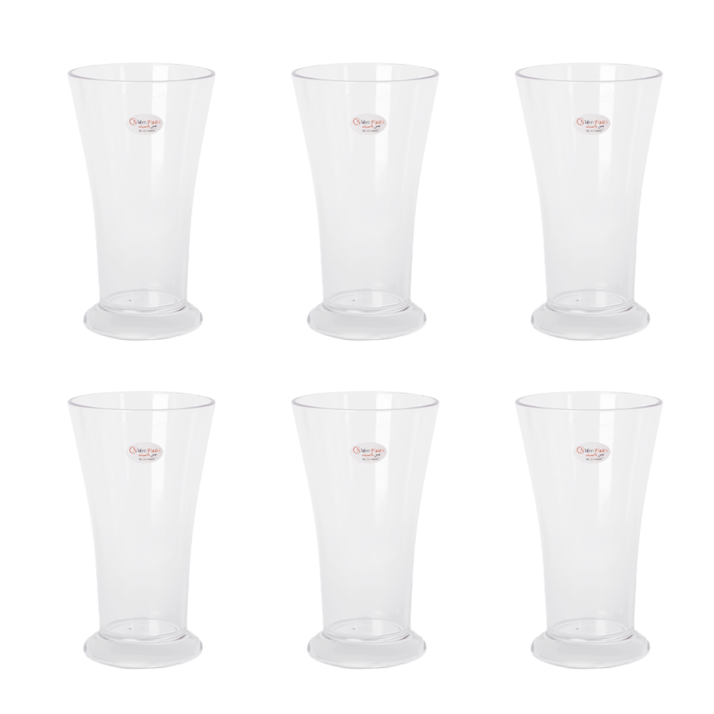 الوطنية أكواب عصير اكرليك ضد الكسر - 500 مل × 6 قطع