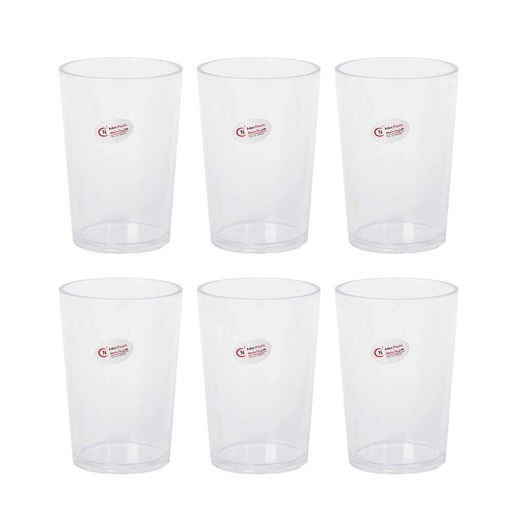 الوطنية أكواب شاي اكرليك ضد الكسر - 200 مل × 6 قطع