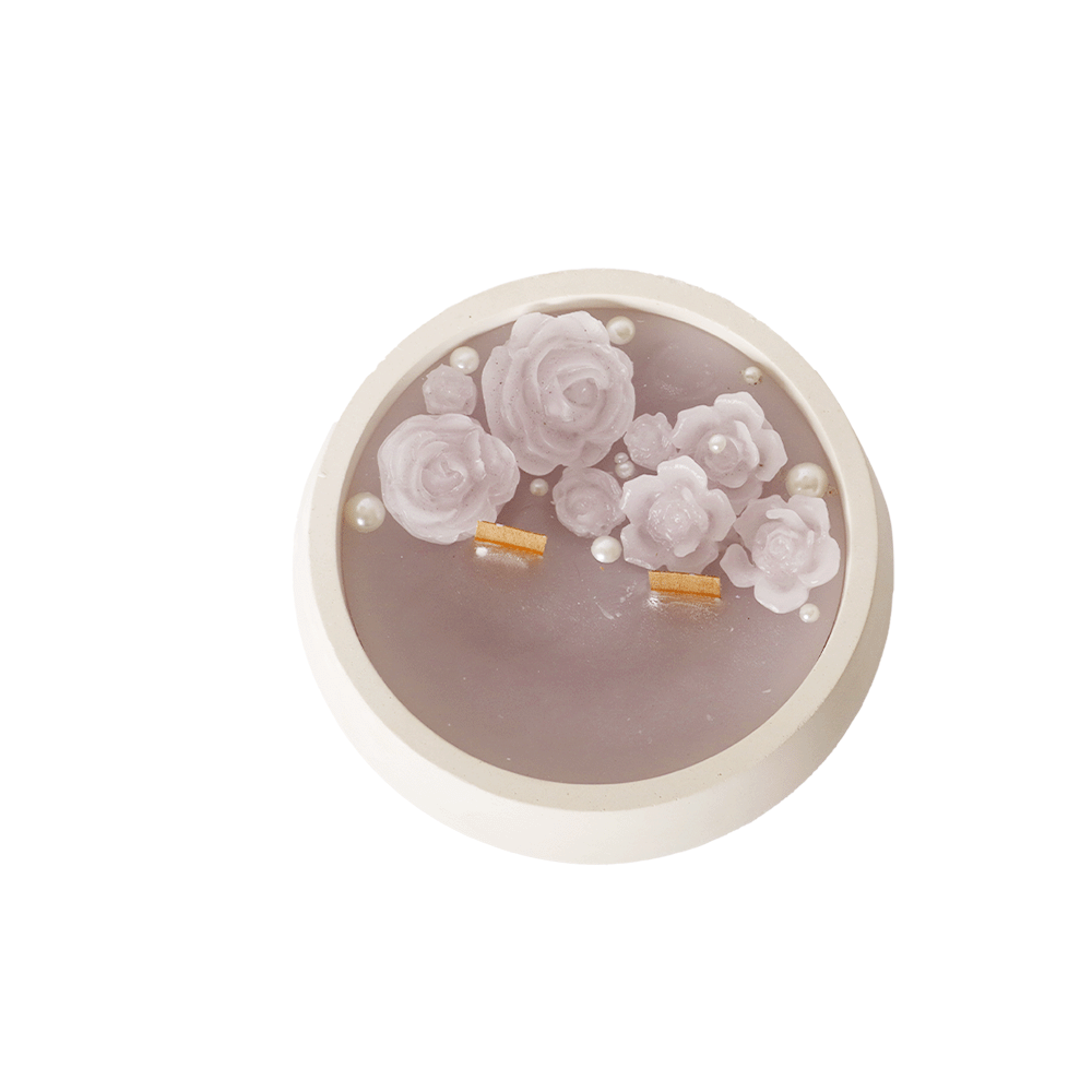 اوليف كاندلز شمعة ديكورية فاخرة بوعاء كونكريت