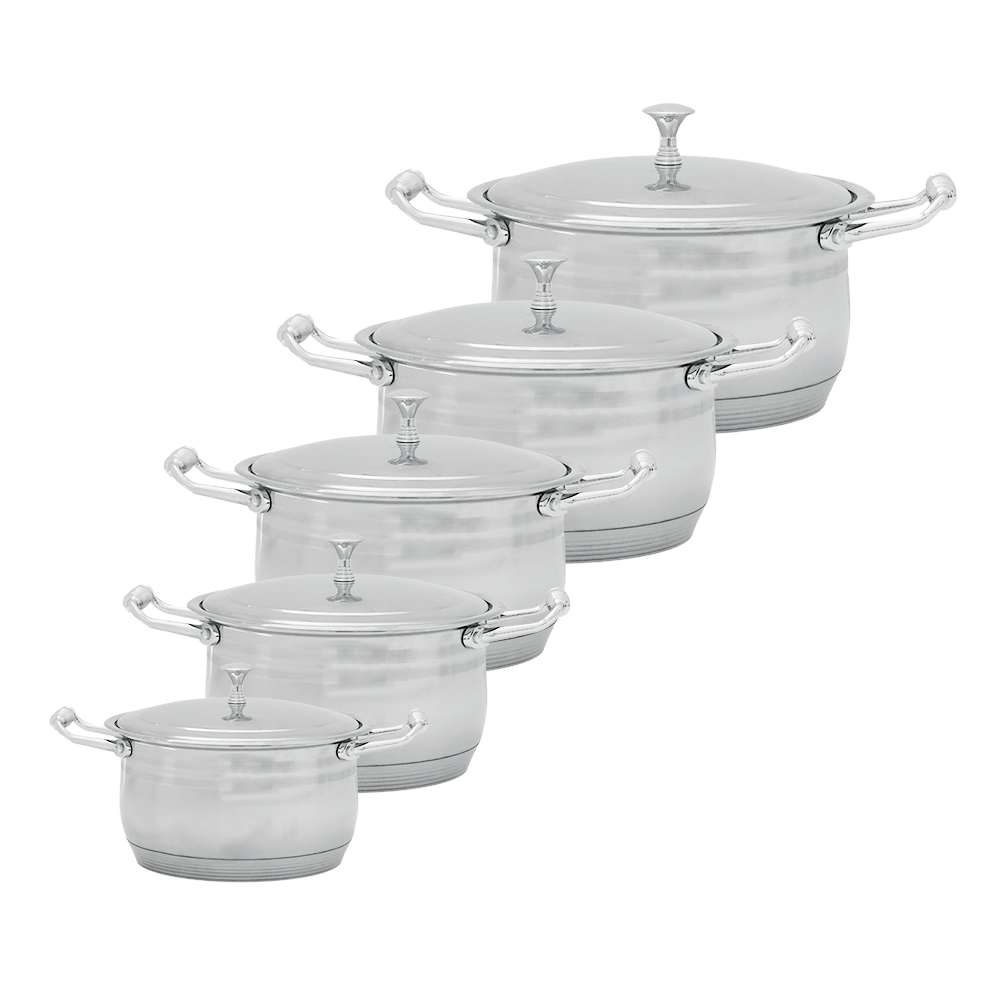 إليرانبي طقم قدور إستيل أصلي 5 قطع - موديل EL-8223C