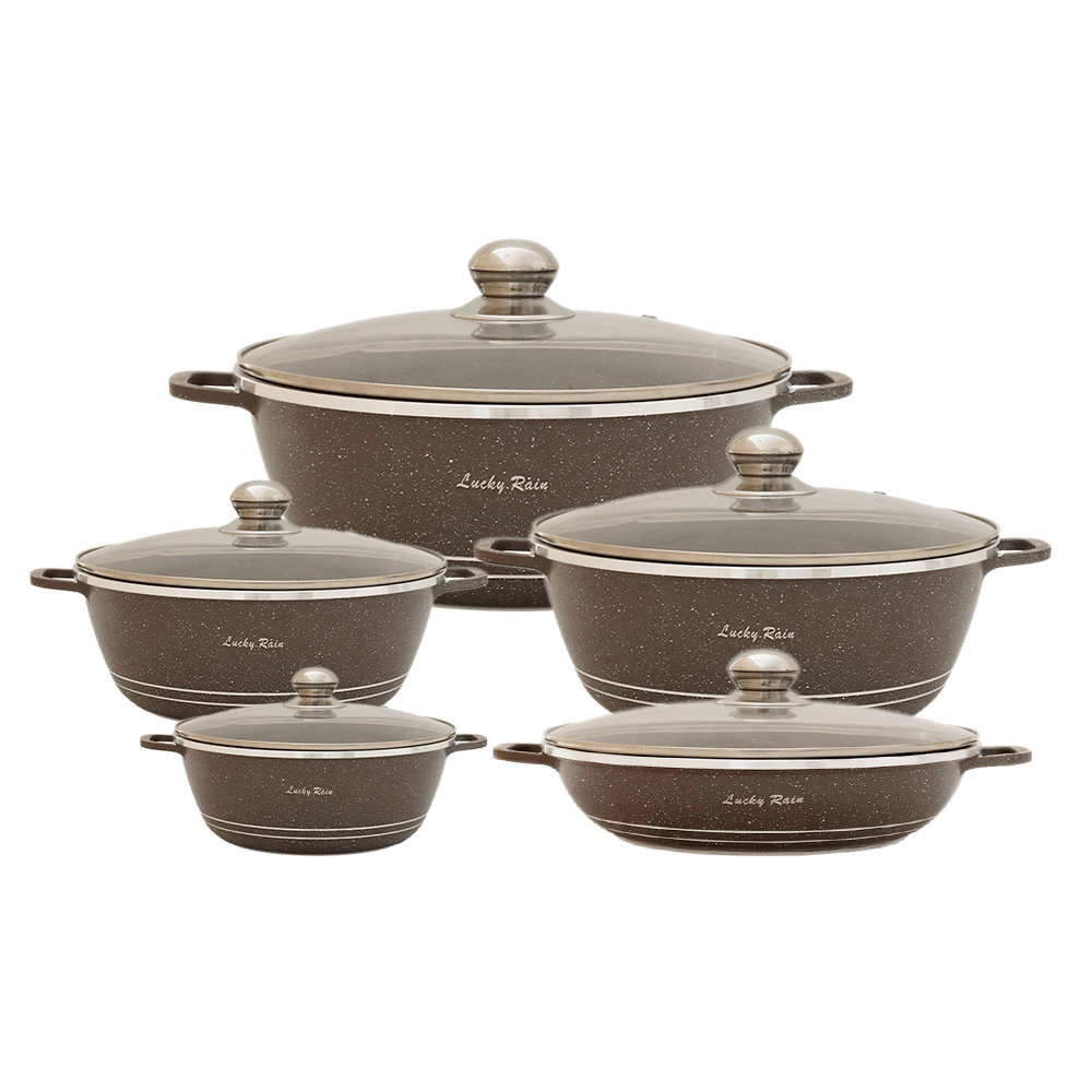 لاكي رين طقم قدور جرانيت 5 قطع - موديل SH269