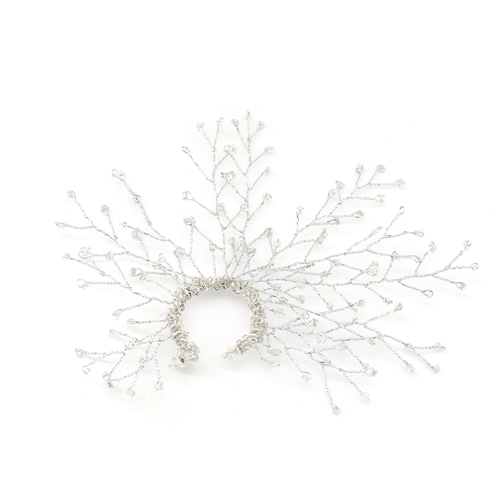 جولد فنجرس حلق الأذن بالخرز الفضي