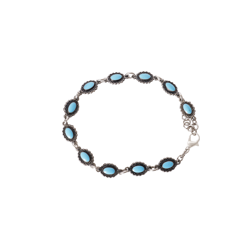 شيم دو خلخال فيروزي بديل الفضة مقاوم للصدأ