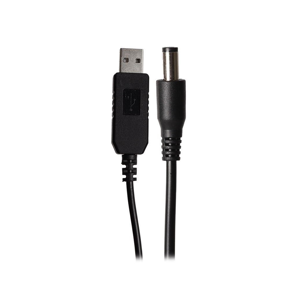 كابل تعزيز طاقة يواس بي فولت 12 - أسود