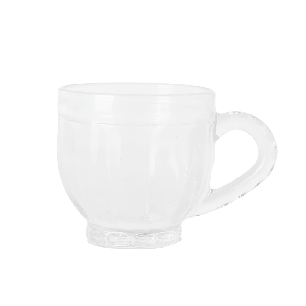 كيانلي كاسات شاي زجاج أبو يد موديل SH 729 شفاف - 6 قطع