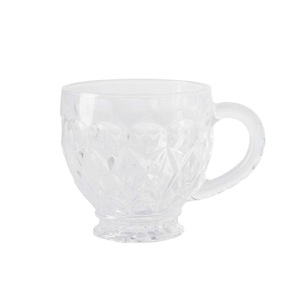 جي-هورس كاسات شاي زجاج أبو يد موديلSH 732 شفاف - 6 قطع