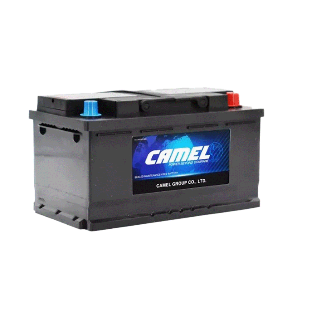 كامل بطارية أسيد للسيارة بسعة 45 أمبير وجهد 12 فولت - أسود