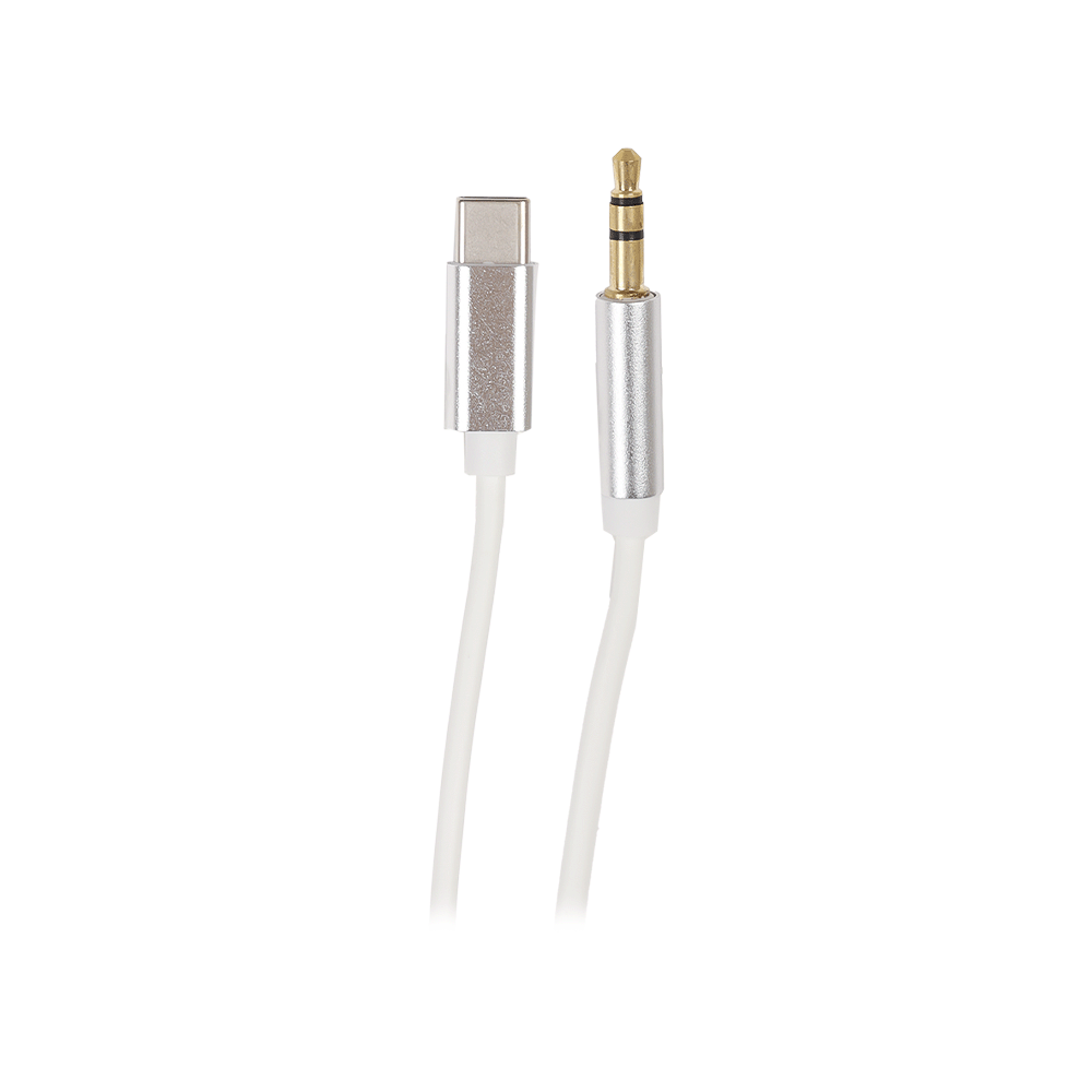 كابل محول صوت من النوع C الى اوكس تايبسي موديل JH-030 - أبيض