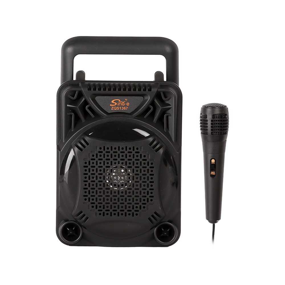 سوبر باس مكبر صوت متعدد الوسائط مع مكرفون أسود - موديل ZQS1361