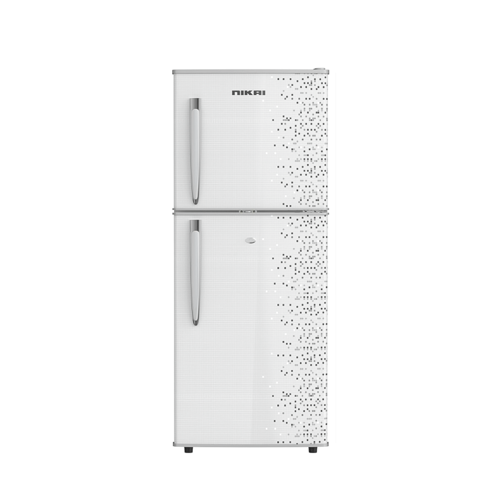 ثلاجة من نيكاي بباب مزدوج غاز قوة 313 واط سعة 200 لتر فضي موديل NRF200DN3M