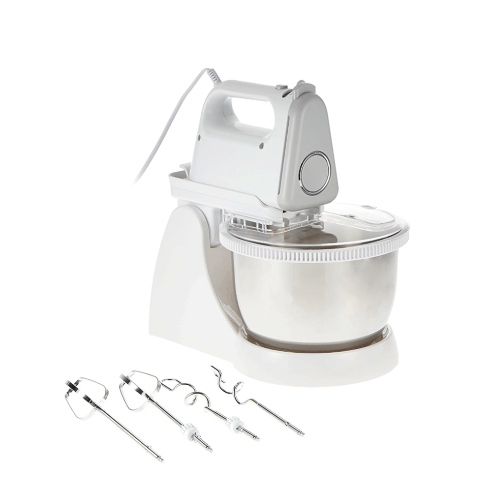 عجانة قابل للفصل من شارب بقوة 250 واط مع 5 اختيارات سرعة ستانلس ستيل ابيض - موديل EM-SP21-W3