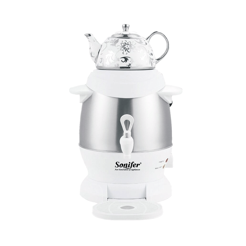 غلاية ماء الشاي من سونيفر ساموفار كهربائي بقوة 1350 واط موديل SF2039 - أبيض