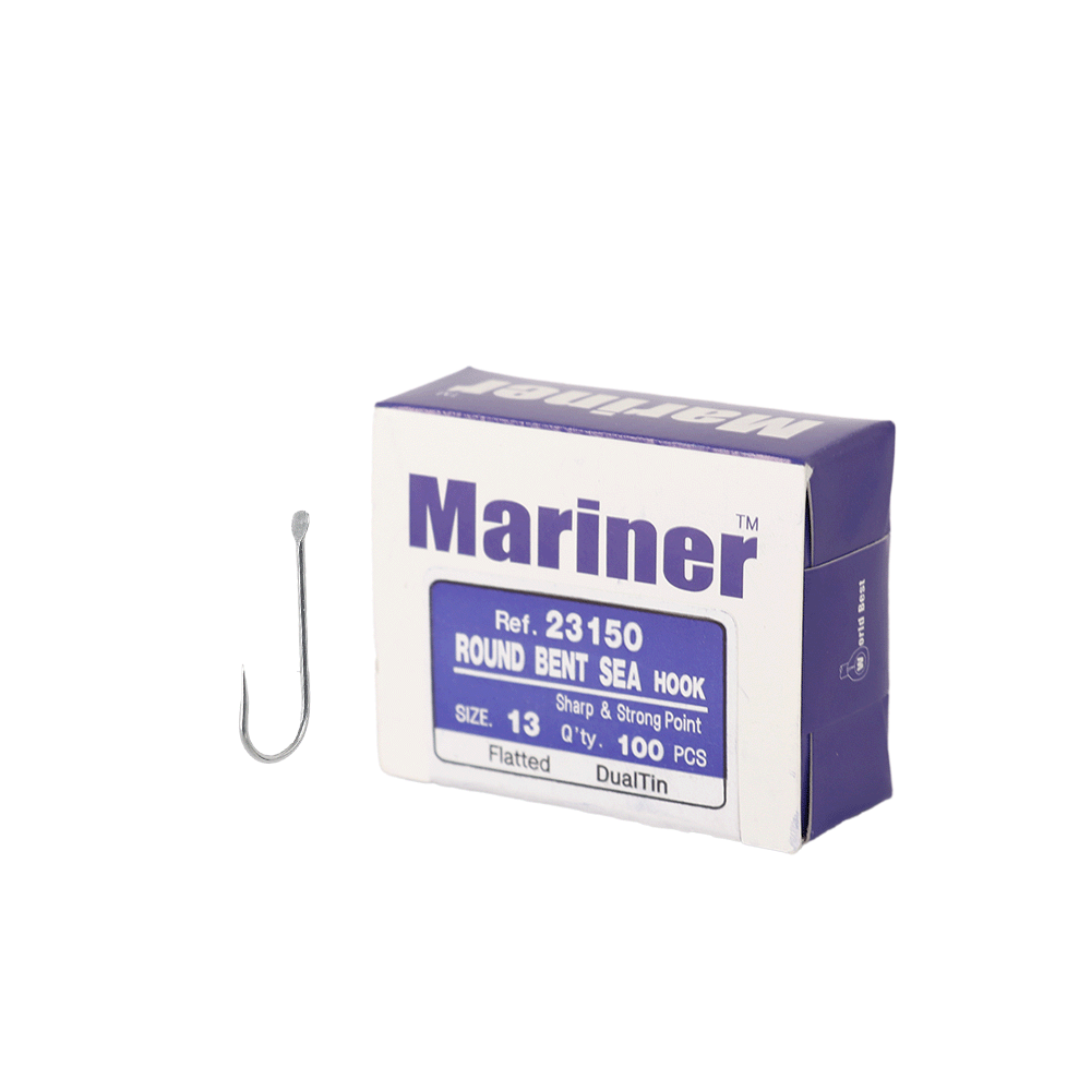 خطاف صيد مارينر بحري مستدير منحني مقاس 13 معدن قوي مقاوم - 100 خطاف