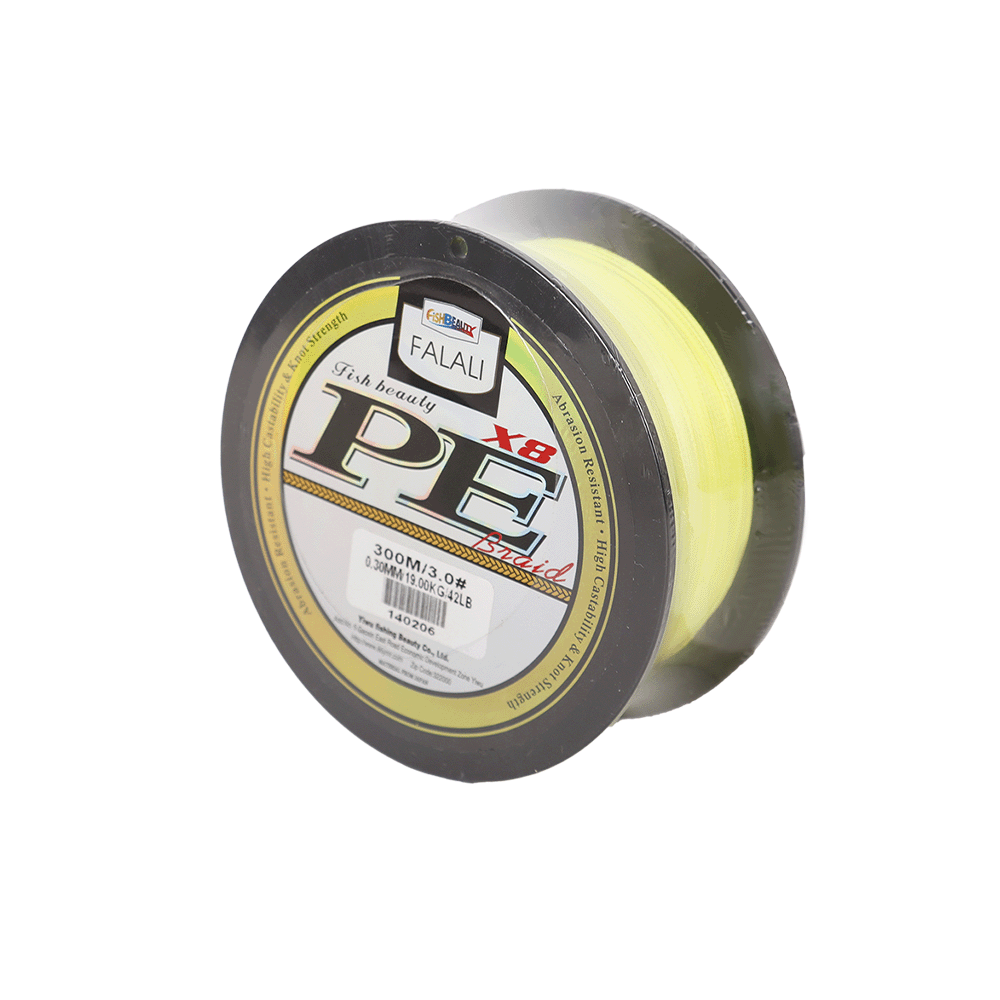 خيط صنارة صيد سمك فالالي حرير 300 متر 3.0 قطر 0.30 ملم - أصفر