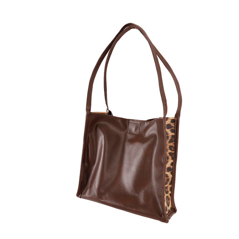 حقيبة كتف سمارا باج جلد نسائي - بني