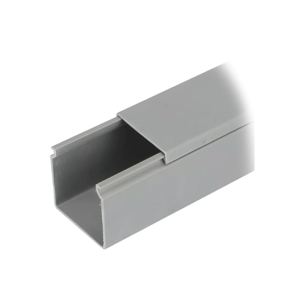 ترنك بلاستيكي لإدارة الكابلات مقاس 50×50 مم - رمادي
