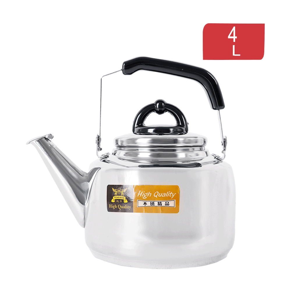 إبريق شاي ويستلنج ستانلس ستيل بغطاء و مقبض بلاستيكي سعة 4 لتر موديل AW472 - فضي