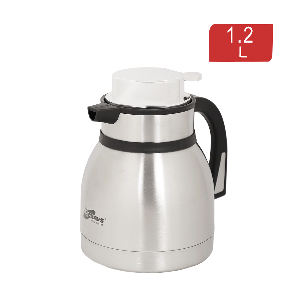 ثلاجة شاي داي دايز ستانلس ستيل بغطاء ضغطة سعة 1.2 لتر موديل SH-60 - فضي