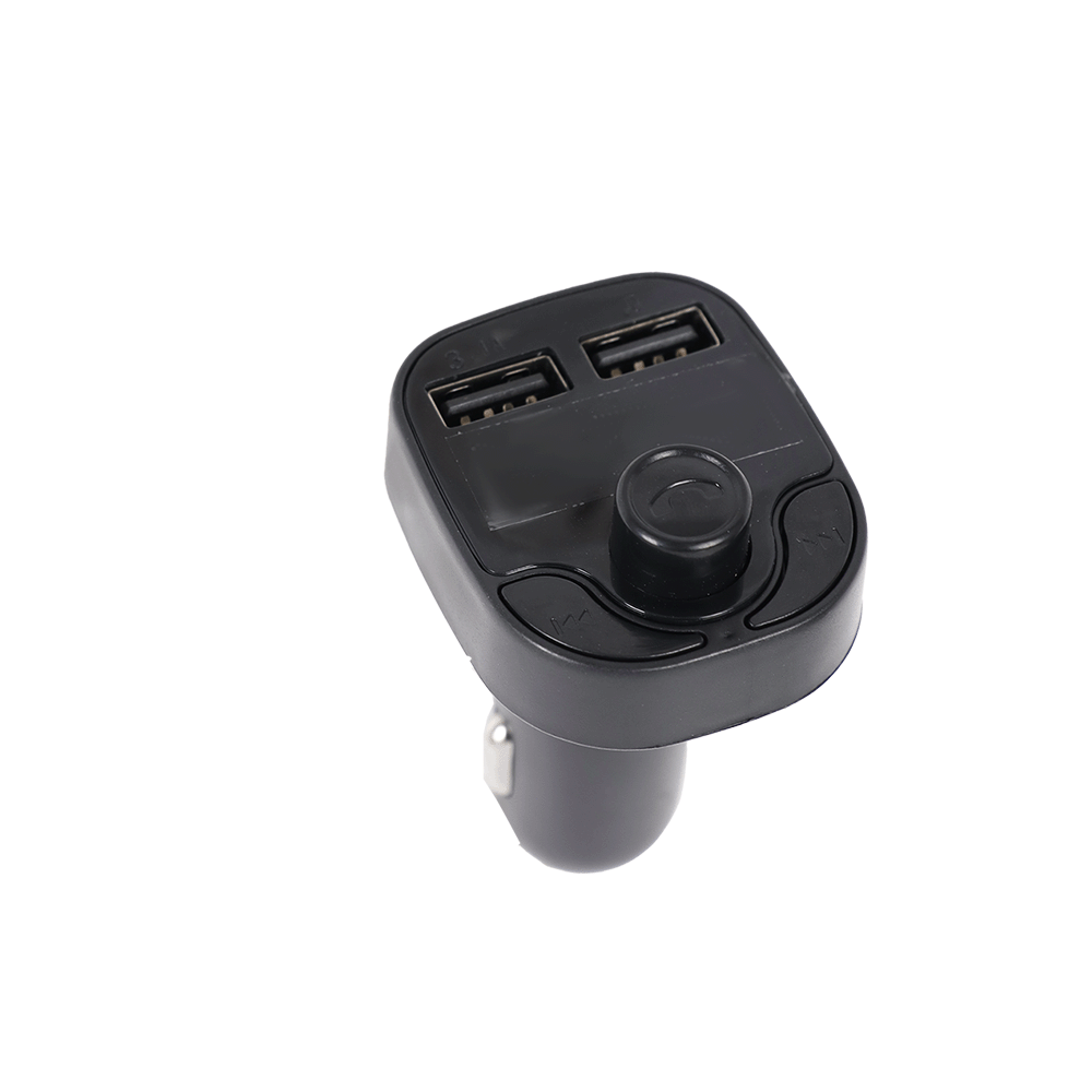 شاحن سيارة متعدد الوظائف مع منفذين يو إس بي ومشغل موسيقى بلوتوث موديل YL-14 - أسود
