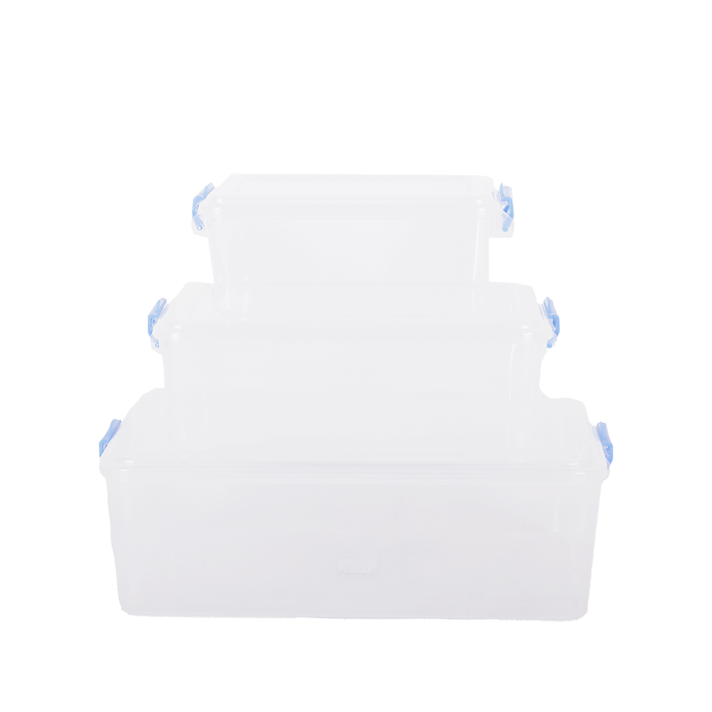 طقم علب حافظة الطعام مستطيل فييت نهات بلاستيك موديل 6695 - 3 قطع