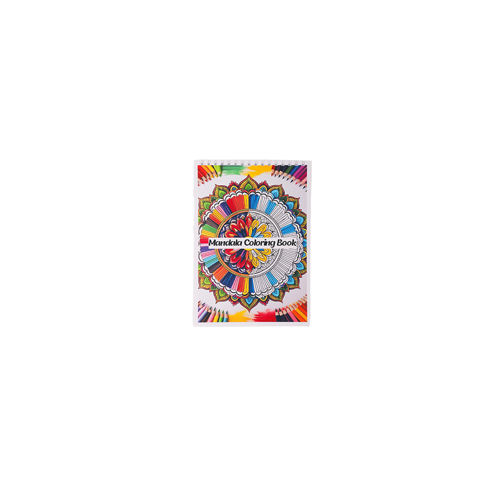 دفتر تلوين دفتر وقلم رسومات مانديلا ورد مقاس A5 30 ورقة