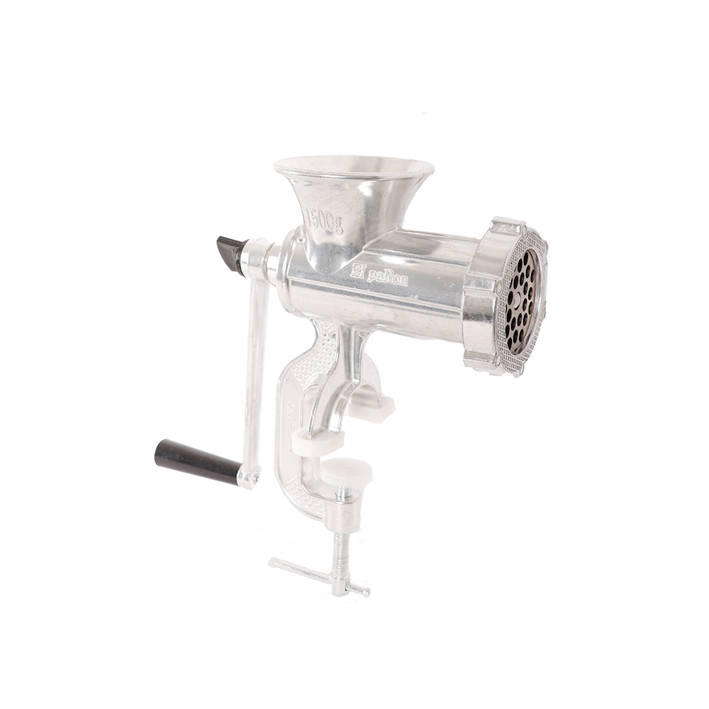 فرامة لحم يدوية معدنية متعددة الإستخدام مع مقبض يدوي موديل JCW-B10 - فضي